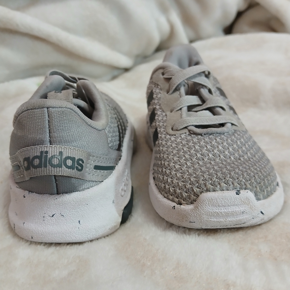Adidas Kids Gray Mesh Sneakers
